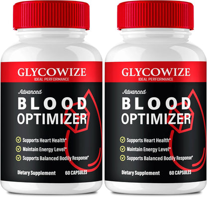 Glycowize Blood Optimiser Capsules – Official Glycowise Supplement, Premium Circulation & Energy Support, All Natural, 2 Pack