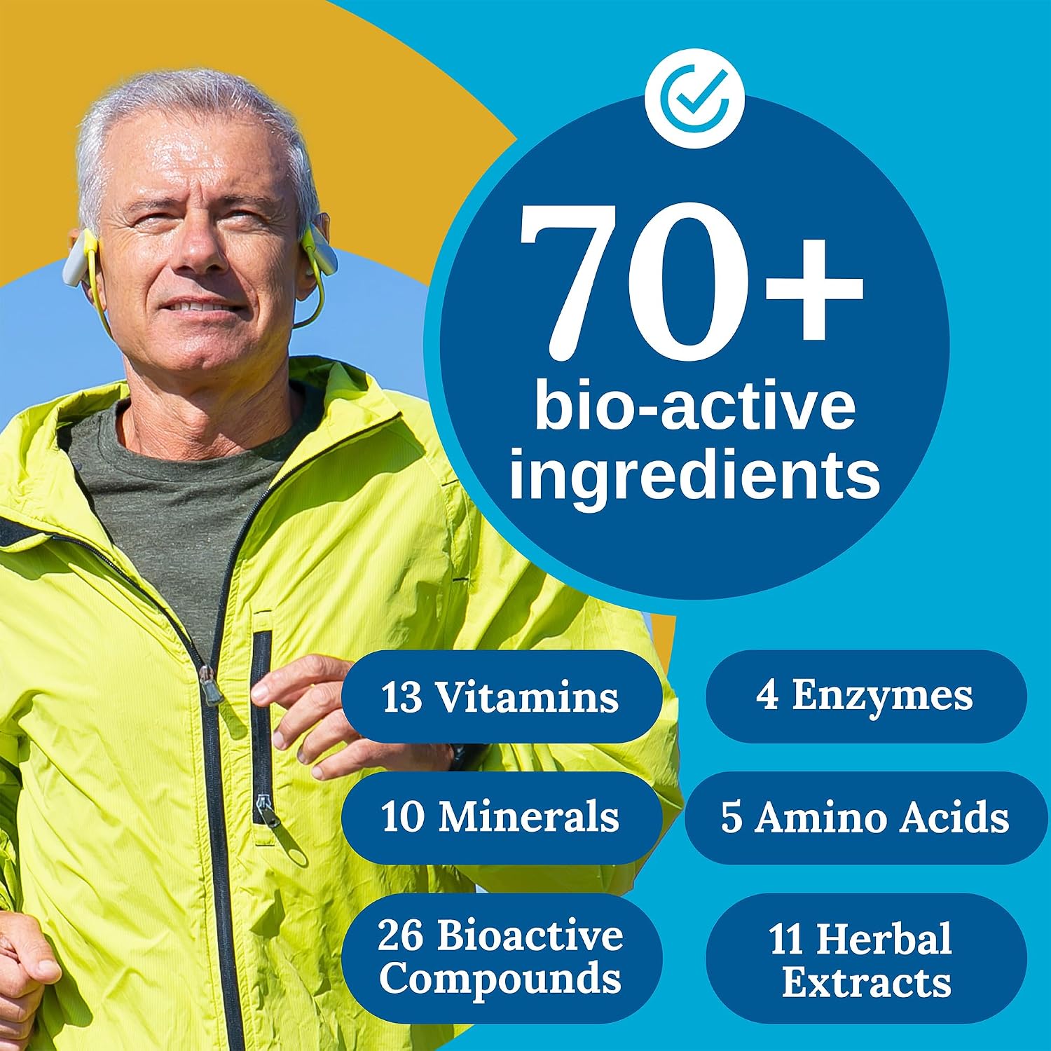 Xtendlife Total Balance Men's Multivitamin: 77+ Bioactive Nutrients for Daily Wellbeing (30-Day Supply) - görsel 2
