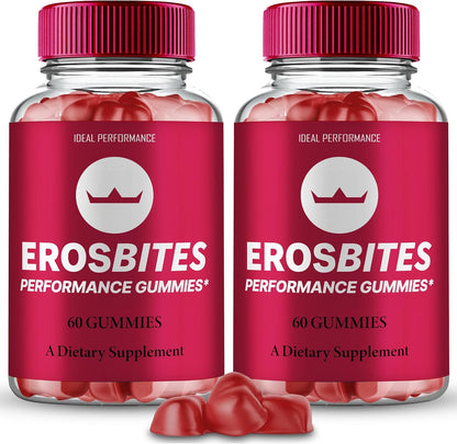 Eros Bites Gummies for Men - Maximum Strength Performance, All Natural Support (2 Pack)