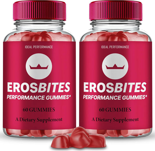 Eros Bites Gummies for Men - Maximum Strength Performance, All Natural Support (2 Pack)