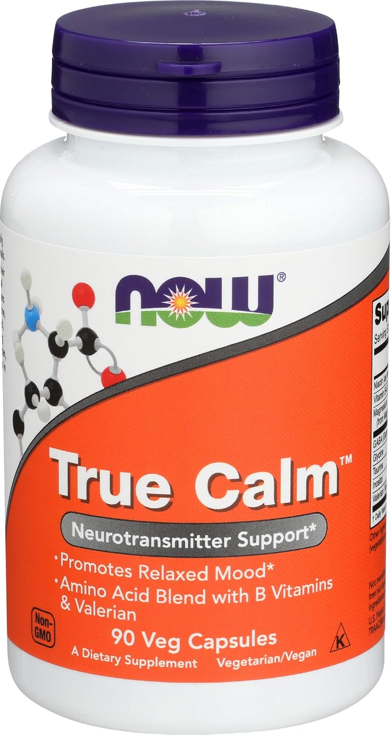 NOW Foods True Calm Amino Relaxer 90 Capsules (Twin Pack) - görsel 1
