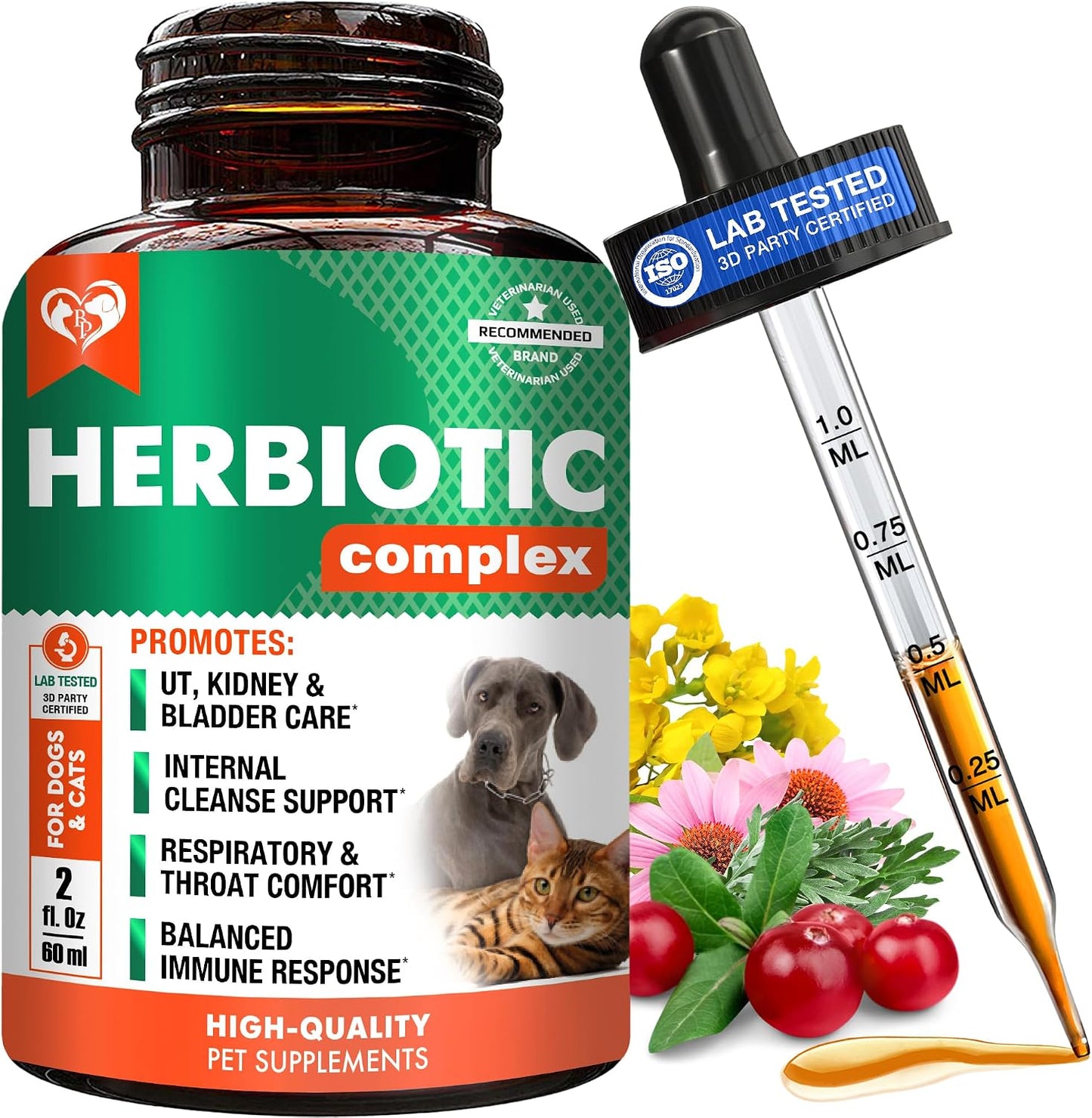 Beloved Pets Natural Herbal Supplement for Dogs and Cats - Supports Urinary, Respiratory, Digestive & Immune Health - görsel 1
