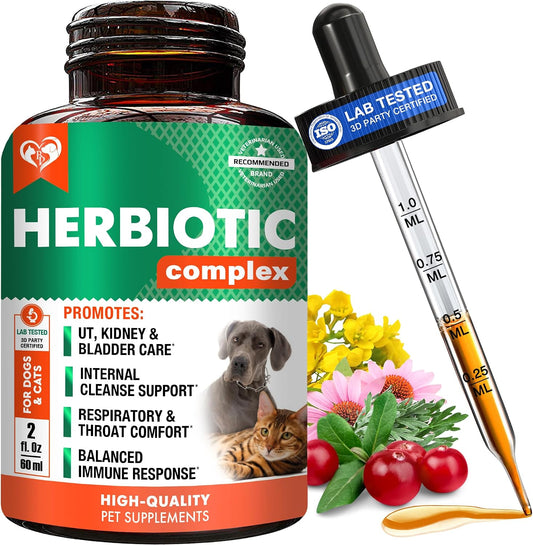 Beloved Pets Natural Herbal Supplement for Dogs and Cats - Supports Urinary, Respiratory, Digestive & Immune Health