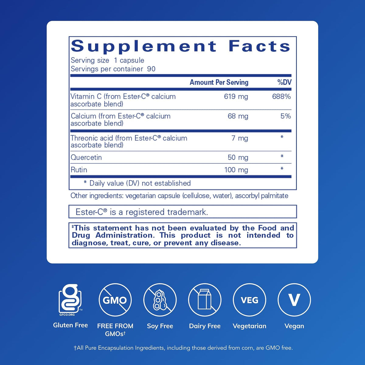 Pure Encapsulations Ester-C & Flavonoids - görsel 2