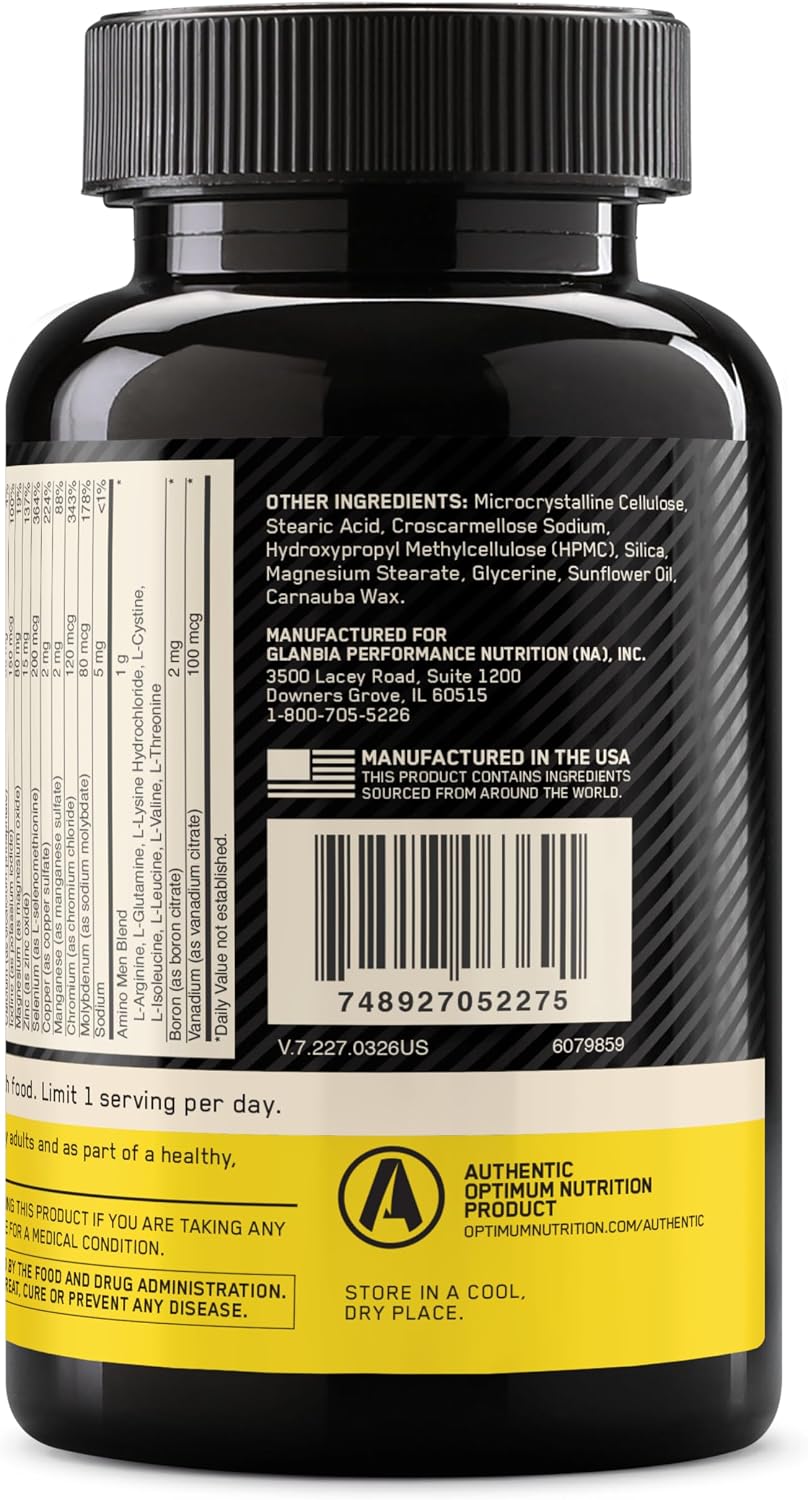 Optimum Nutrition Opti-Men Daily Multivitamin for Men, 150 Tablets - görsel 8