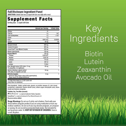 Irwin Naturals Biotin-6000 Liquid Soft-Gels (Pack of 2) - 6000 mcg for Hair, Skin & Nails