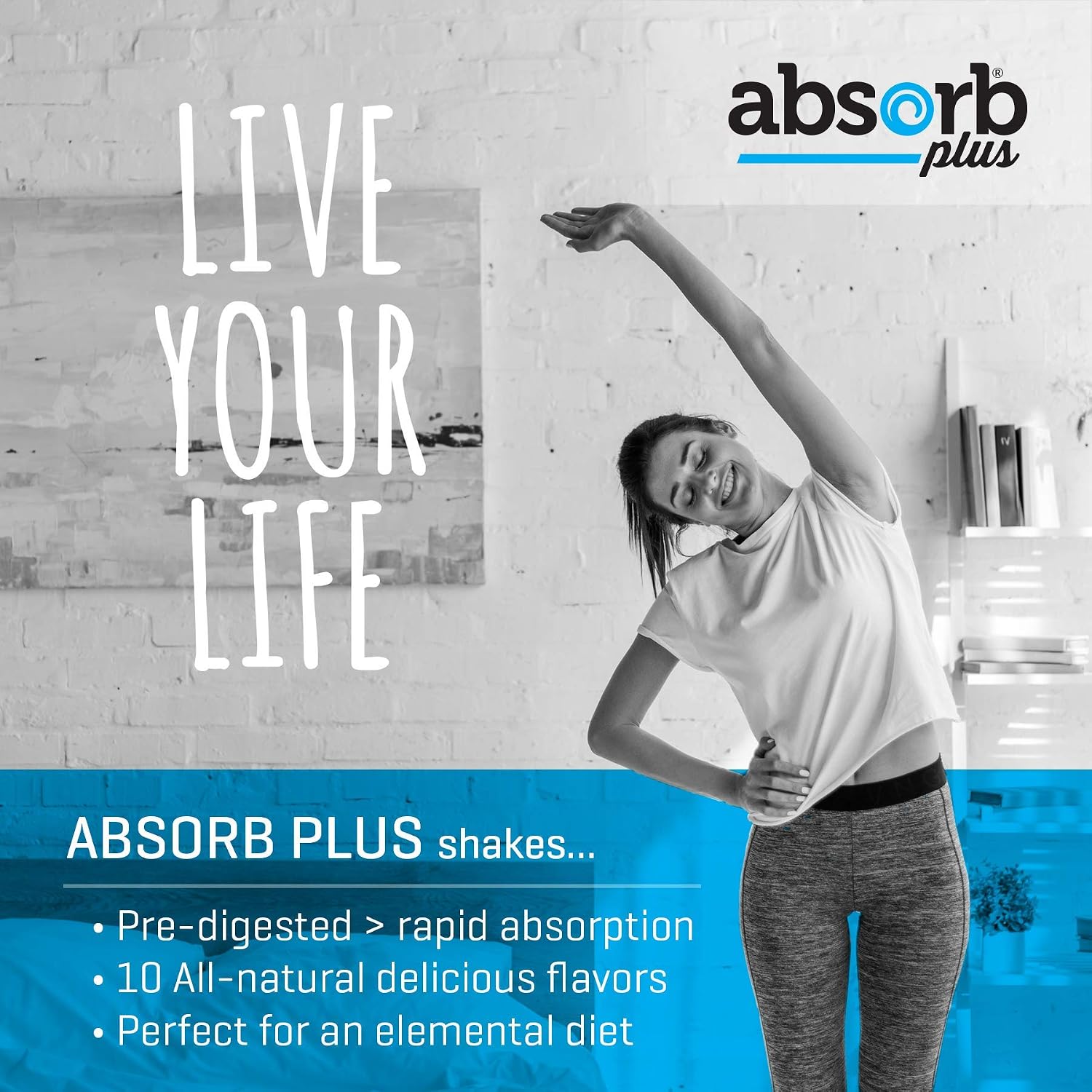 Absorb Plus Isolate Protein - Nutritional Supplement for Gentle Digestion, Extra Nutritional Support, Non-GMO, Gluten-Free, Lactose-Free, Casein-Free (100 g, Unsweetened Chocolate) - görsel 9