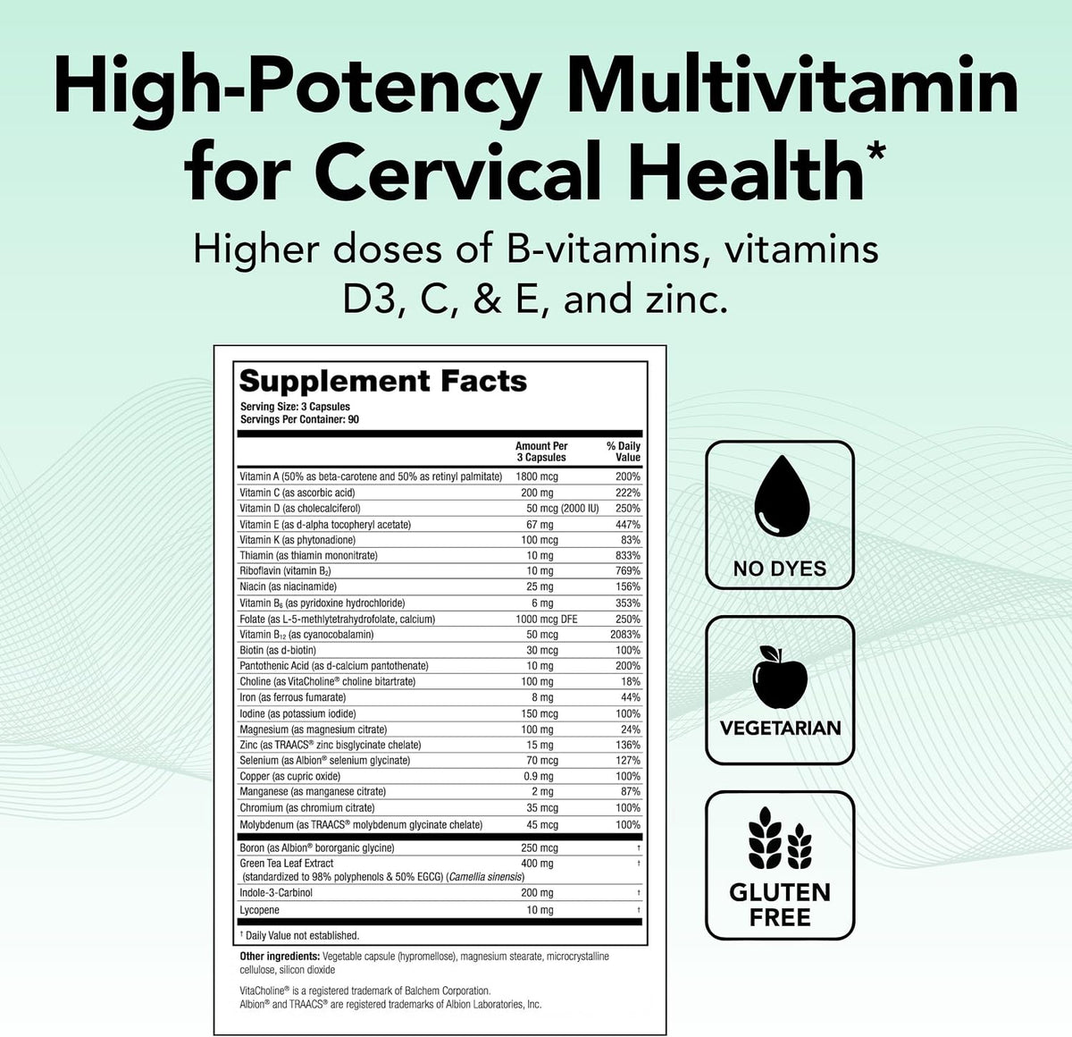 Theralogix ProCerv HP High-Potency Multivitamin – 90-Day Supply (270 Capsules) - görsel 2