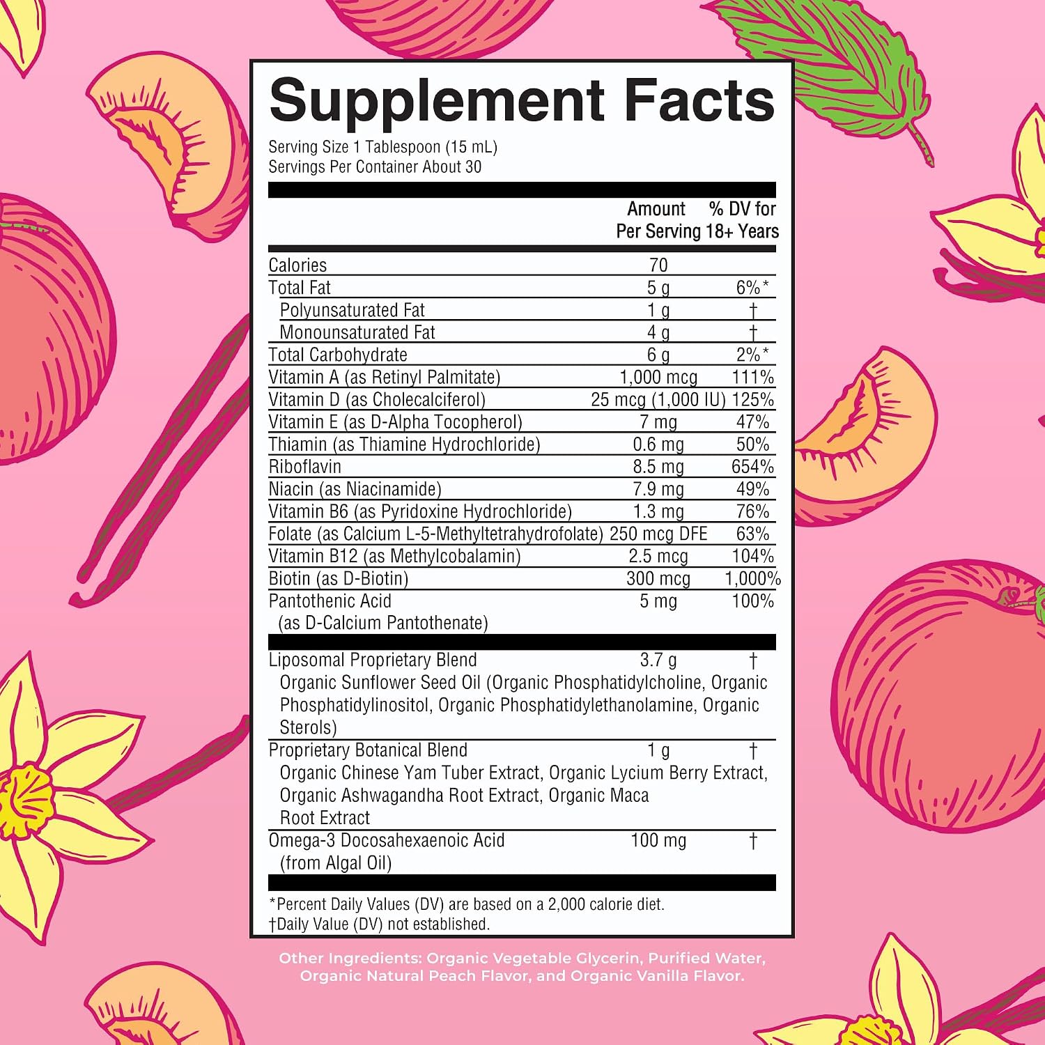 MaryRuth’s Organic Women’s Multivitamin Liposomal – Sugar Free Liquid Multivitamin with Ashwagandha, Folate, and Omega-3 DHA – 450 ml (15.22 fl oz) - görsel 2