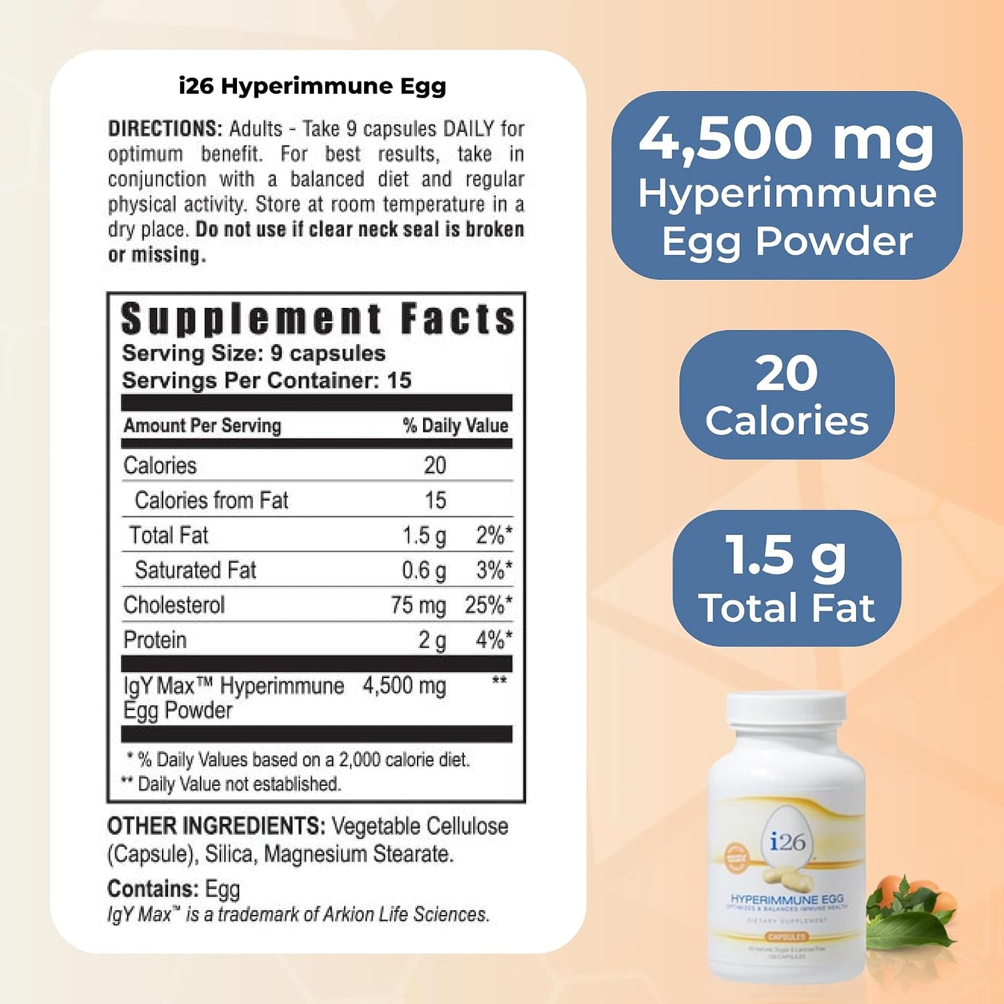 Youngevity i26® Hyperimmune Egg Capsules – Immune and Digestive Support – 135 Capsules - görsel 3