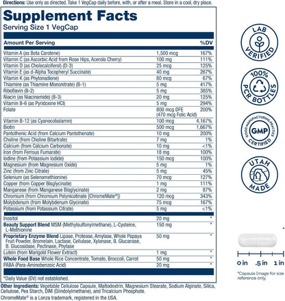 SOLARAY Once Daily Women's Multivitamin with Iron, 90 VegCaps