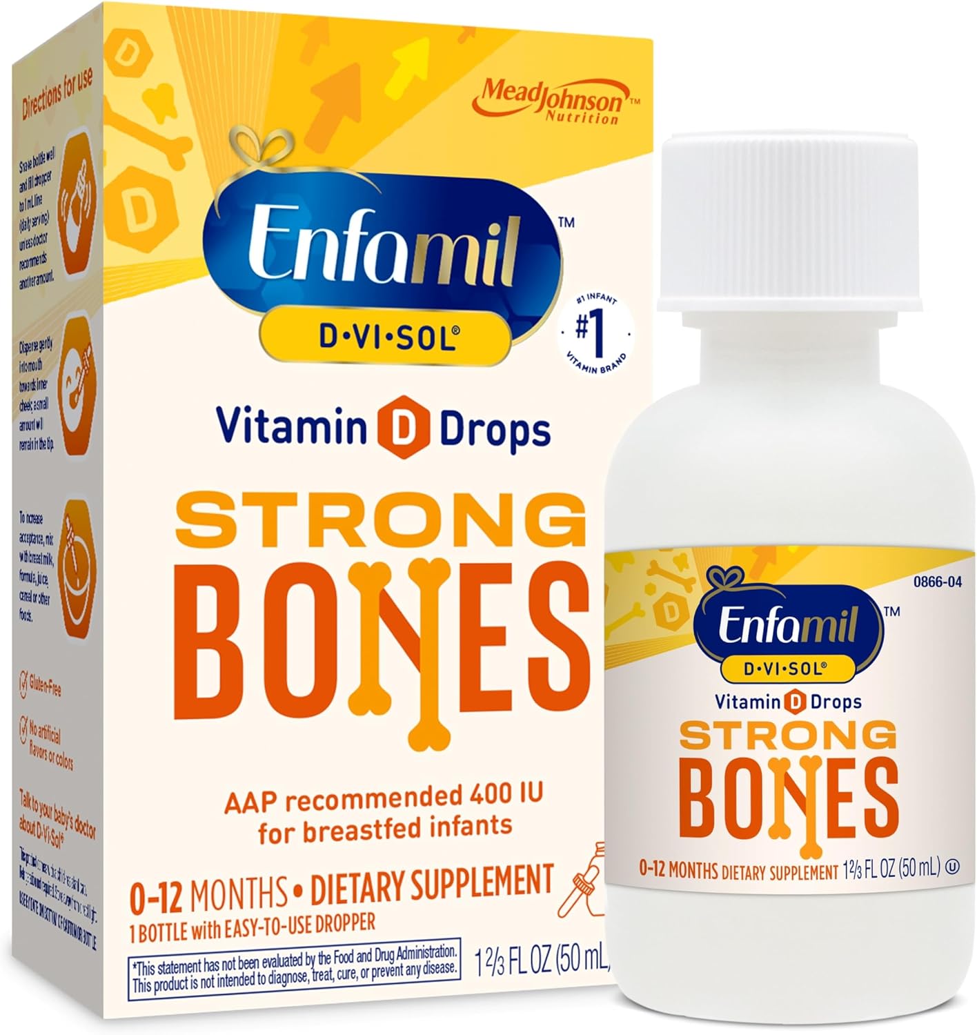 Enfamil Baby Vitamin D-Vi-Sol Liquid Supplement Drops for Infants - görsel 1