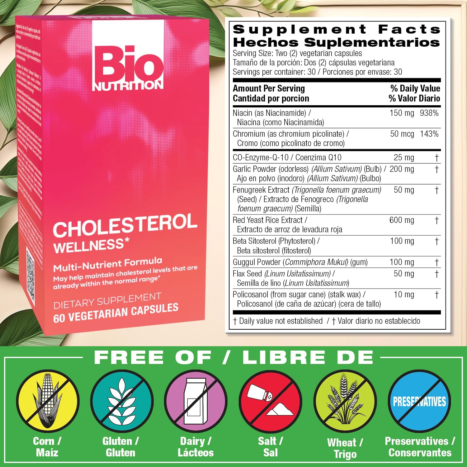 Bio Nutrition Cholesterol Wellness, 60 Capsules - görsel 2