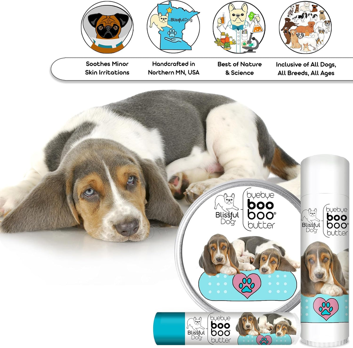The Blissful Dog Basset Hound Booboo Butter - 28 g Tin - görsel 6