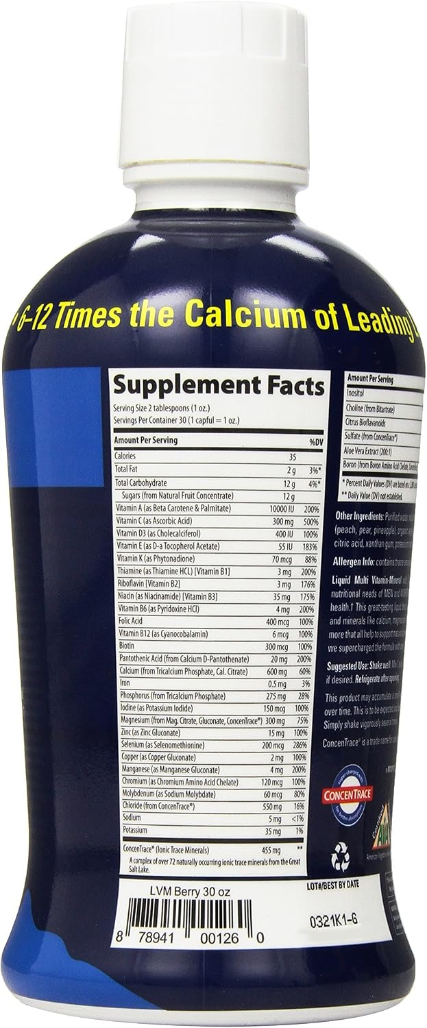 Trace Minerals Liquid Multi Vitamin-Mineral with B Vitamins & Antioxidants, Berry Flavour - görsel 3