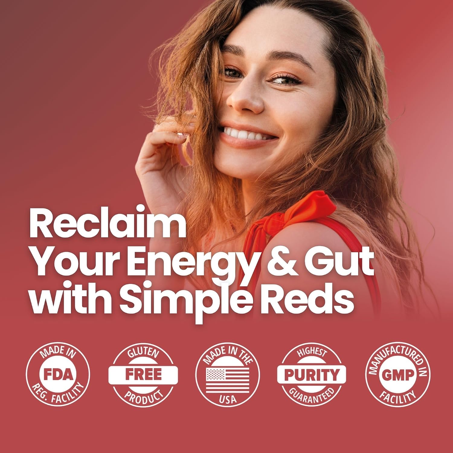 Simple Reds - Organic Red Polyphenols Whole Fruit Powder | Only Real Red Whole Fruits & Zero-fillers | 30 Servings - görsel 3