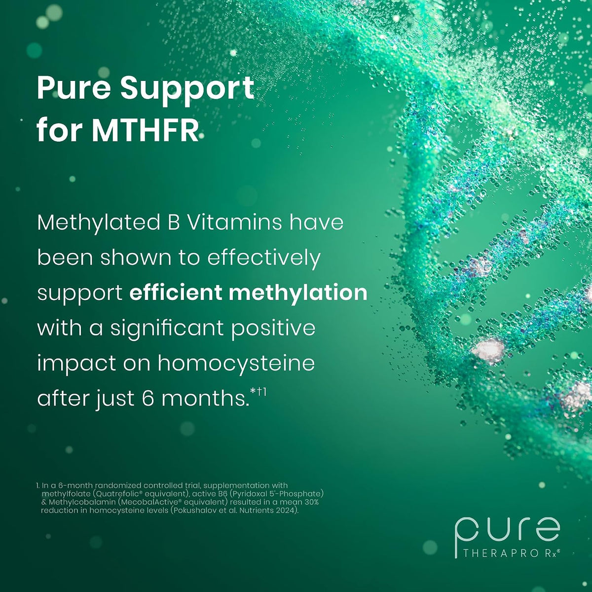 Pure Therapro Rx Methylated B Complex Vitamins - Active Methyl B12, Methylfolate, Benfotiamine, Choline, TMG - 60 Capsules (2-Month Supply) - görsel 6