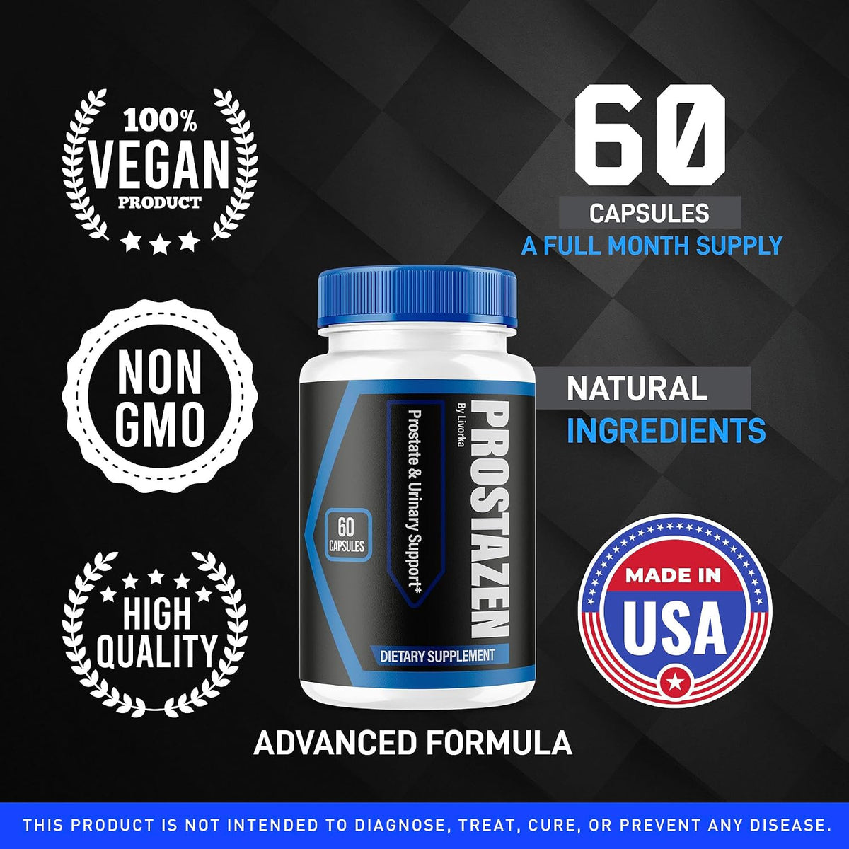 Prostazen Capsules - Advanced Men's Support Formula (2 Pack, 120 Capsules) - görsel 4