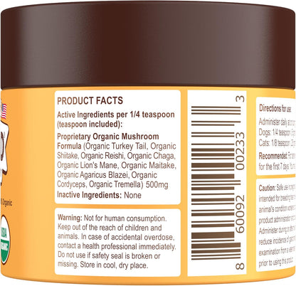 Petsmont Buddy Guard Organic Mushroom Blend for Dogs and Cats