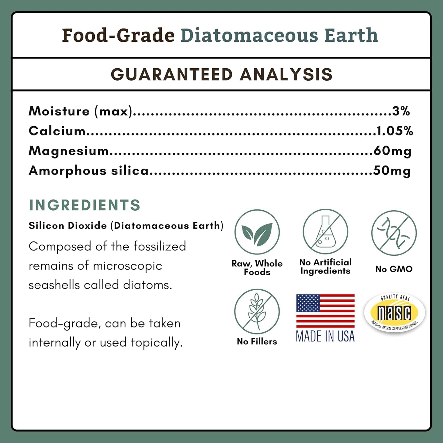 Wholistic Pet Organics Diatomaceous Earth - Food Grade for Dogs & Cats, 368 g - görsel 6