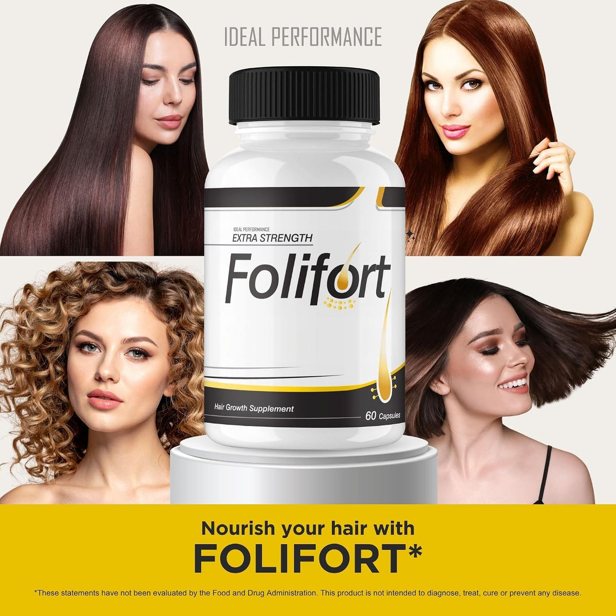 IDEAL PERFORMANCE Folifort Hair Growth Pills (2 Pack, 120 Capsules) - görsel 4