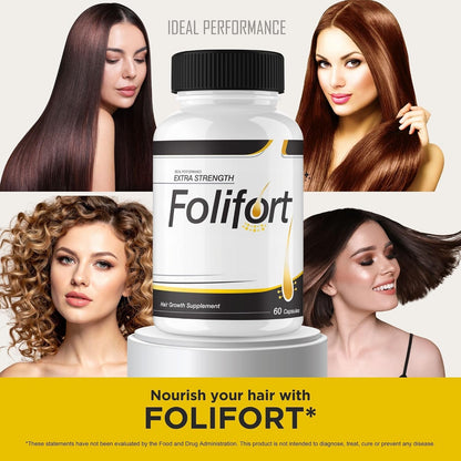 IDEAL PERFORMANCE Folifort Hair Growth Pills (2 Pack, 120 Capsules)