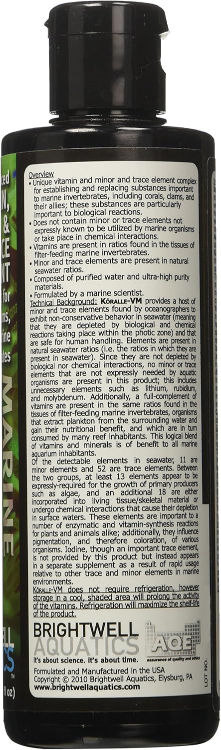 Brightwell Aquatics Koralle-VM Vitamin and Mineral Supplement for Corals and Clams, 250 ml - görsel 2