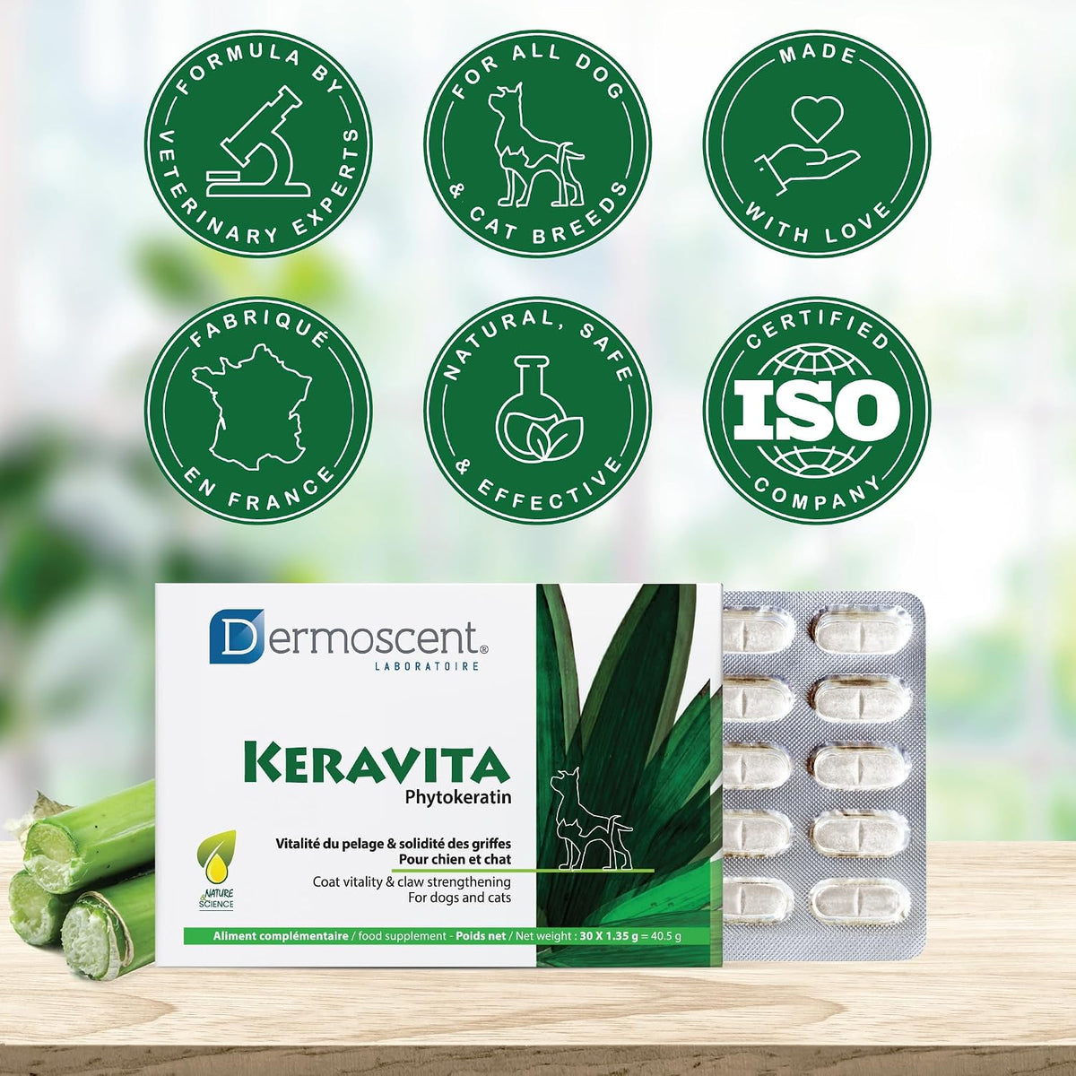 Dermoscent Keravita Dog & Cat Skin and Coat Food Supplement - 30 Tablets - görsel 5