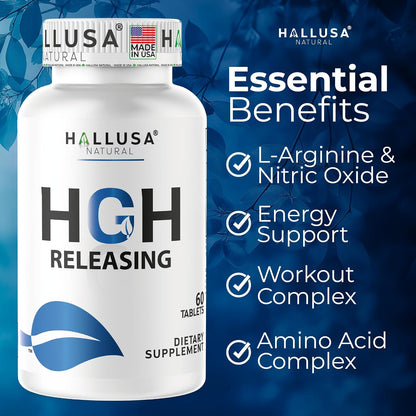 Hallusa Natural Amino Acid Complex with L-Arginine & Ornithine – 60 Tablets