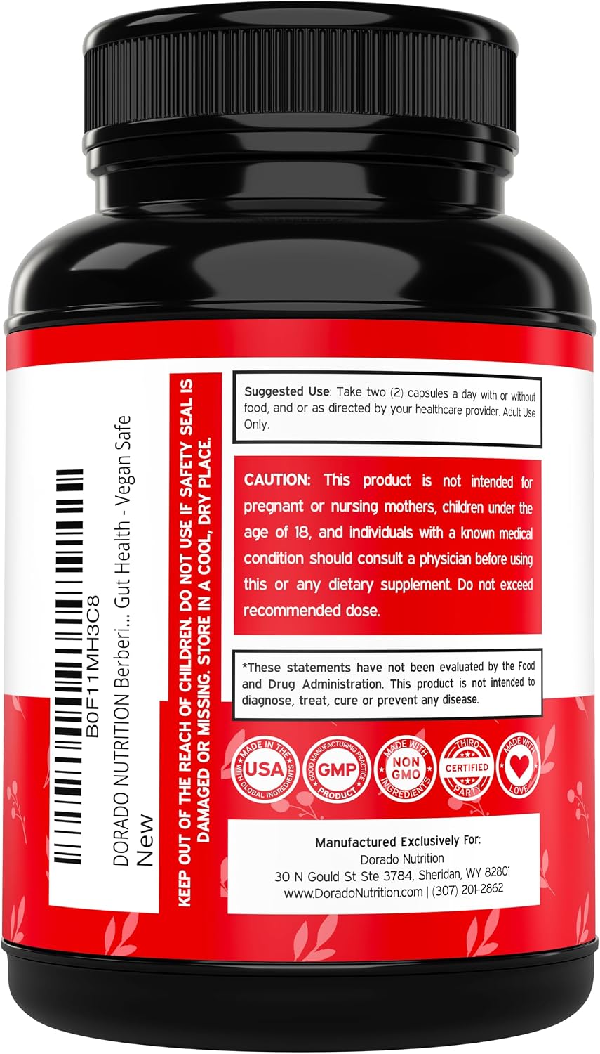 DORADO NUTRITION Berberine Gut Cleanse Food Supplement – 30 Capsules - görsel 3