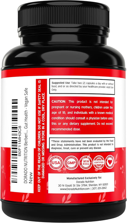 DORADO NUTRITION Berberine Gut Cleanse Food Supplement – 30 Capsules