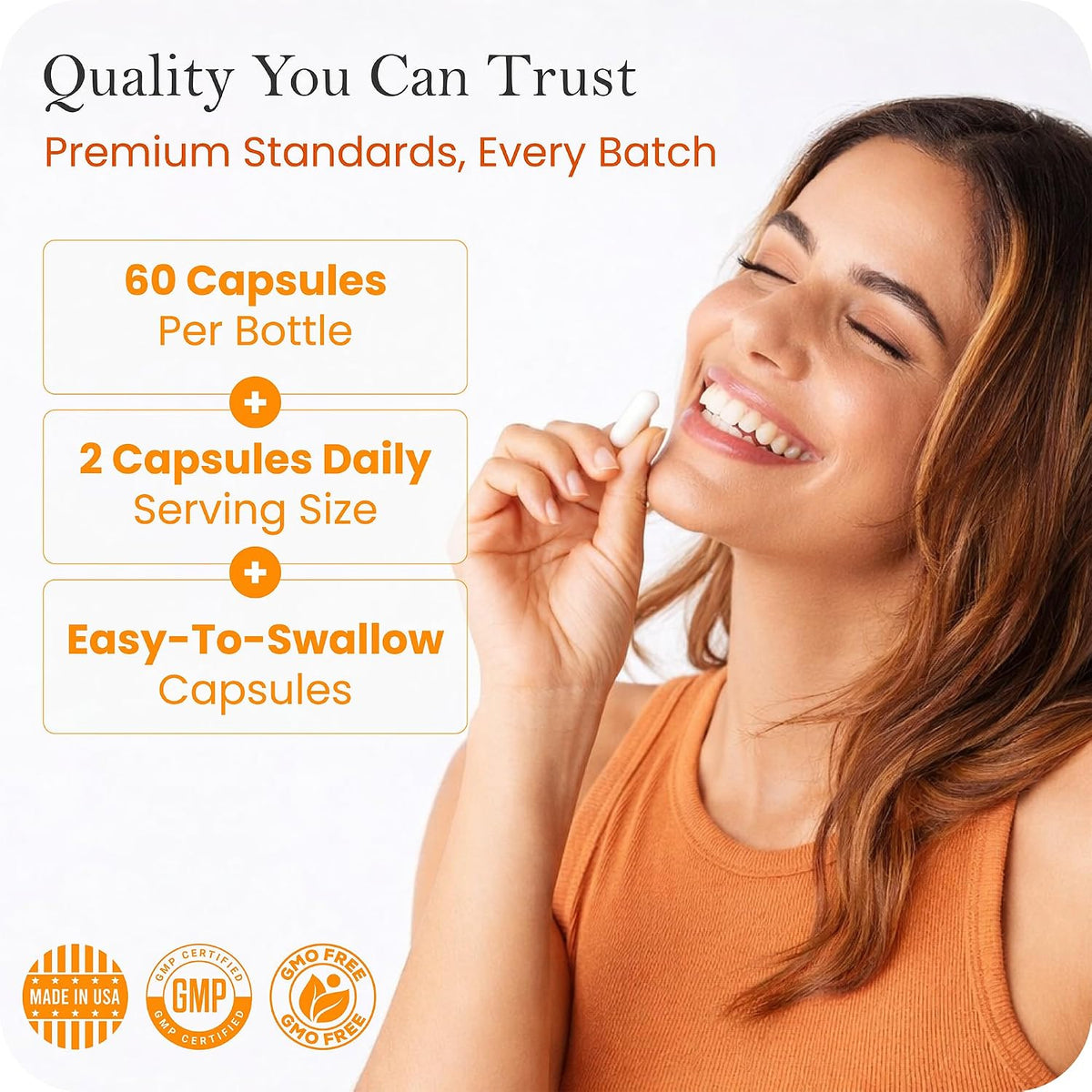 Advanced Glutathione Complex 500mg with Fucoidan & Vitamin C – Antioxidant Support for Skin Health, Natural Detox & Immune Support – Non-GMO, Made in USA (60 Capsules) - görsel 6