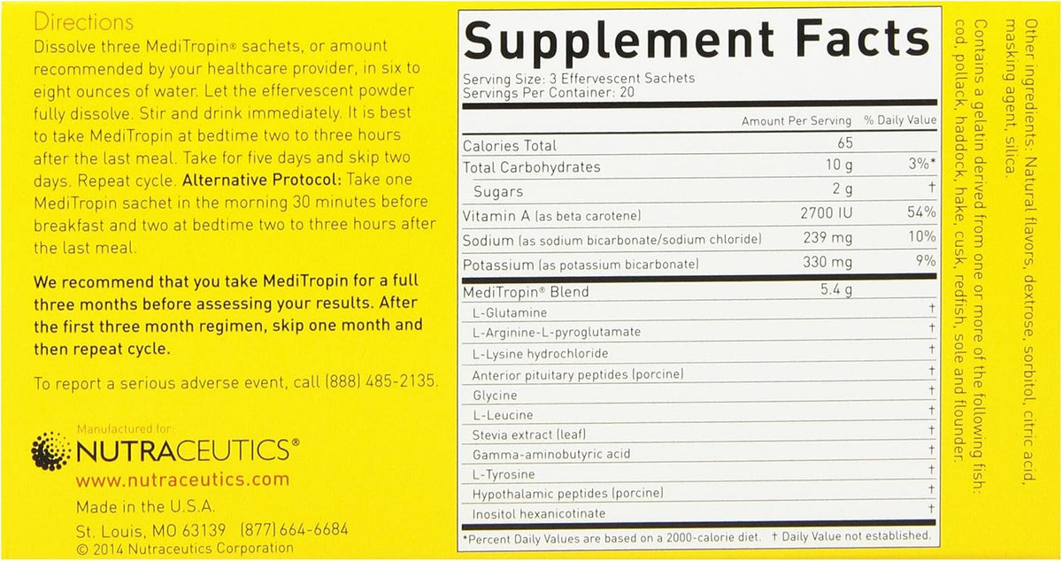 Meditropin – Anti-Ageing Amino Acid Supplement – Supports Night-time Recovery and Vitality – 60 Sachets - görsel 2