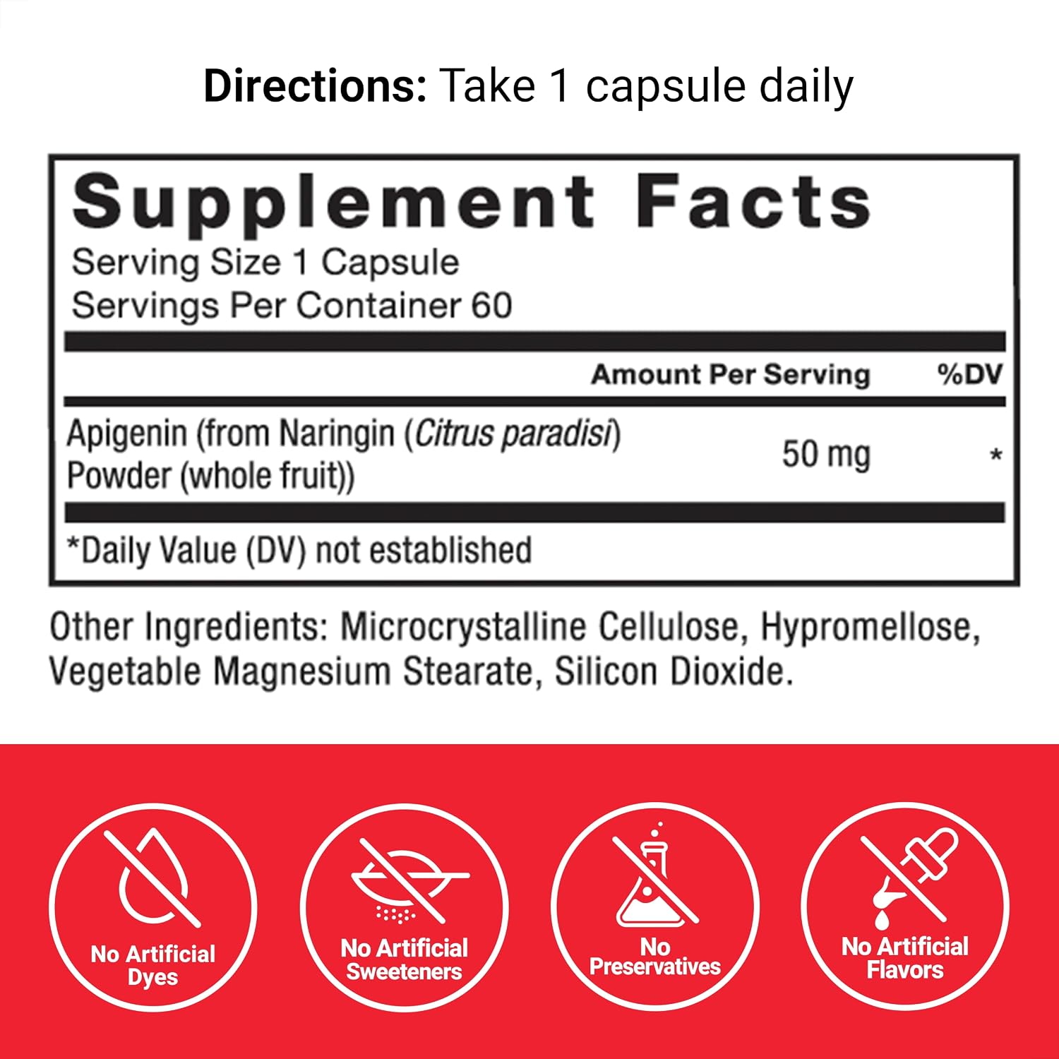 Force Factor Apigenin Food Supplement for Relaxation and Stress Support, Powerful Bioflavonoid and Antioxidant, Apigenin 50mg, Premium Quality, Vegan, Non-GMO, 60 Capsules (Packaging May Vary) - görsel 4