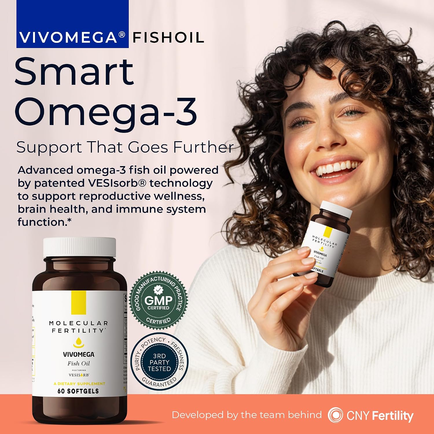 VIVOMEGA Fish Oil with VESIsorb – Fertility Supplement for Women and Men - görsel 2