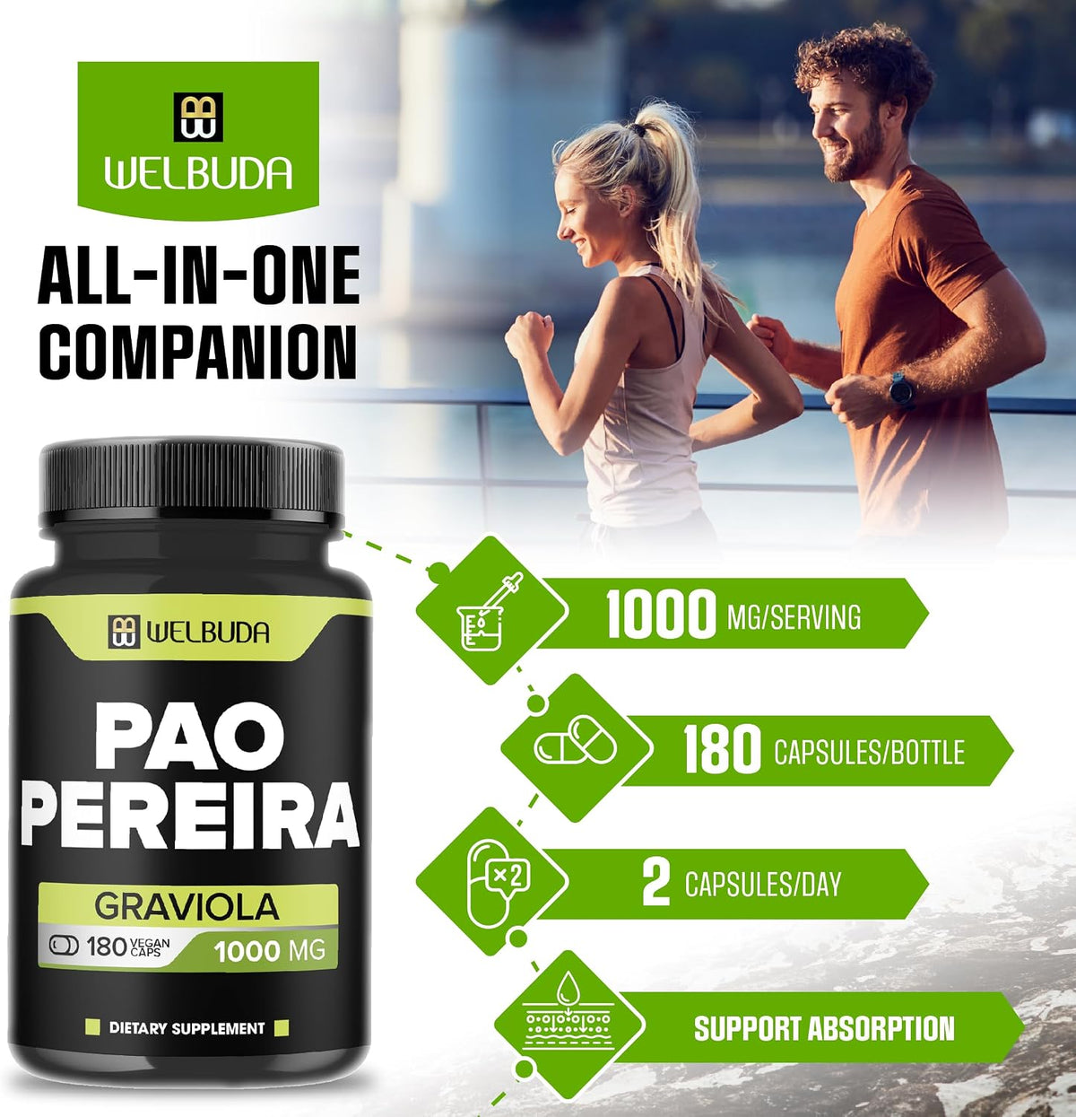Pao Pereira & Graviola Soursop Food Supplement – 180 Capsules - görsel 6