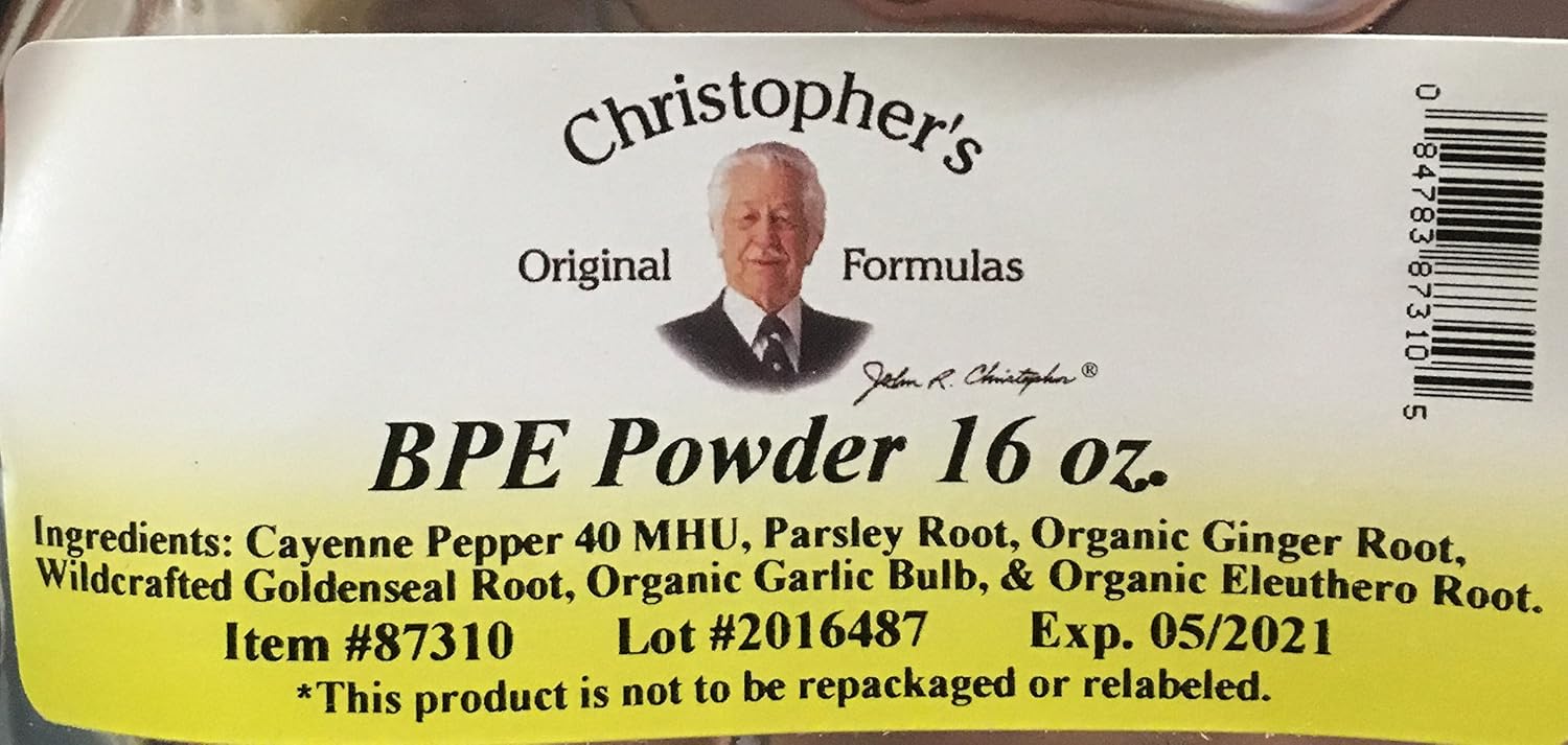 Christopher's Original Formulae BPE Powder | 454 g Herbal Blend | Original Formula | Pure, No Fillers or Chemicals | USA Made - görsel 2