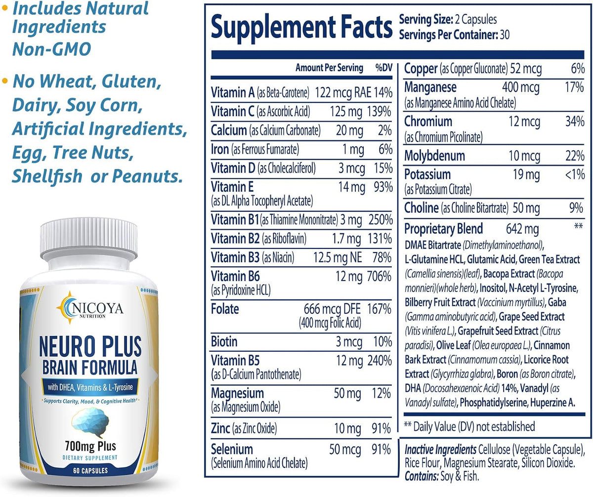 Neuro Plus Brain-Boosting & Focus Vitamin Supplement - görsel 3