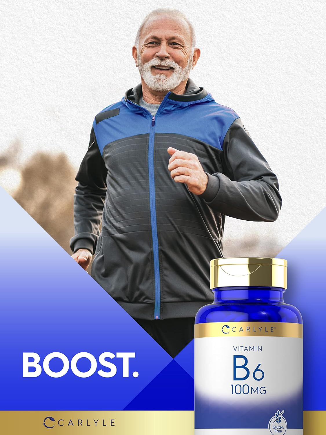 Carlyle Vitamin B6 100mg | 250 Tablets | Pyridoxine Hydrochloride Supplement | Vegetarian, Non-GMO, Gluten-free - görsel 6