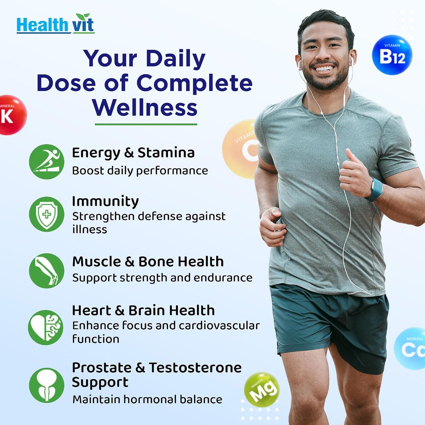Healthvit Cenvitan Men Multivitamins and Multiminerals Tablets – 60 Count - görsel 3