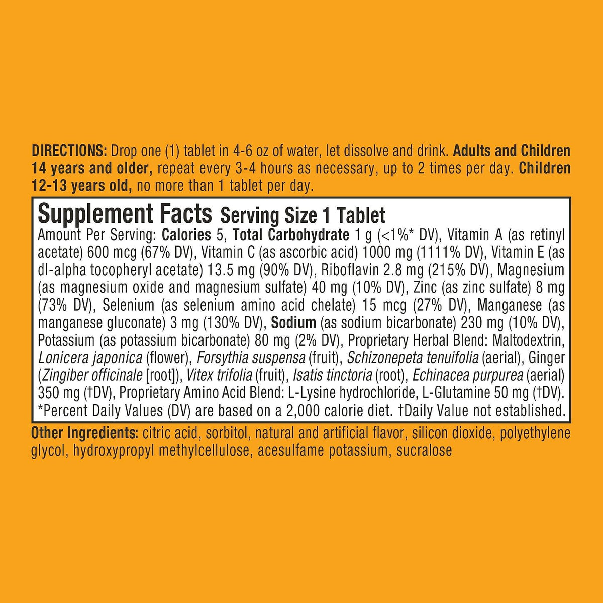 Airborne Zesty Orange Effervescent Tablets - Vitamin C 1000mg Immune Support (Pack of 3) - görsel 8