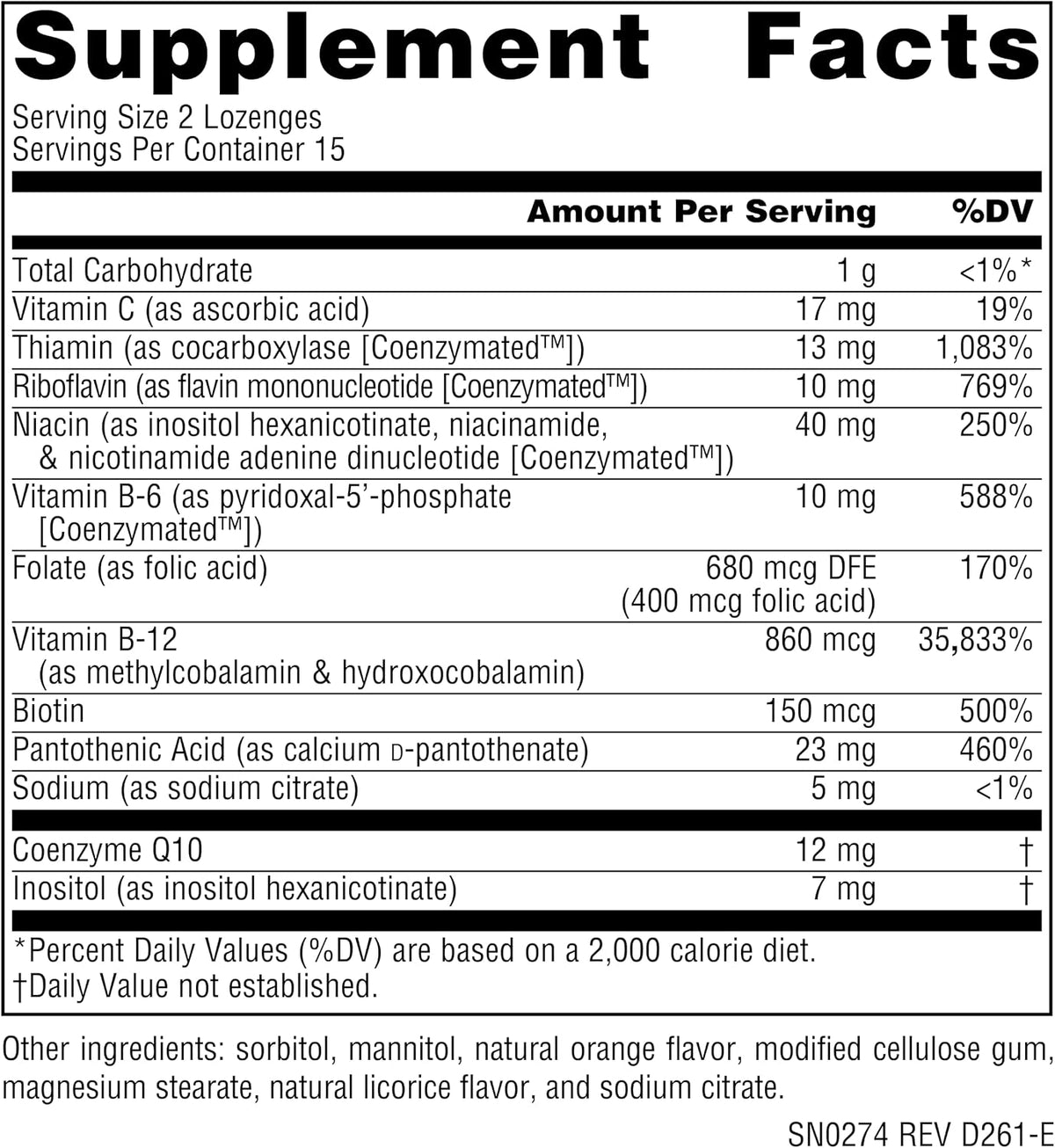 Source Naturals Coenzymate B Complex, 30 Orange Flavoured Lozenges - görsel 2