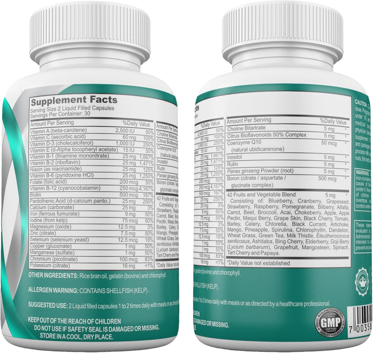 Bariatric Multivitamin with Iron - Liquid-Filled Softgels - ASMBS Compliant - 60 Count - görsel 2