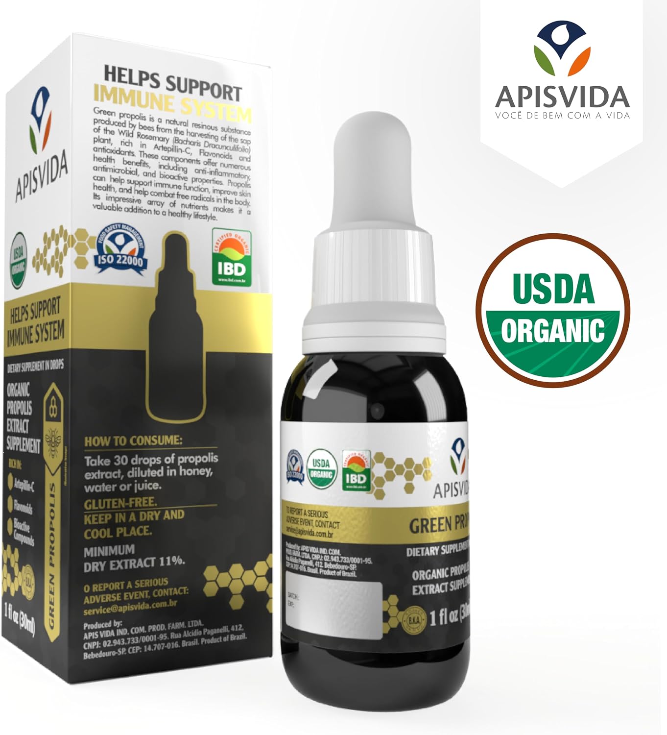 APIS VIDA Organic Green Propolis Extract Propoflex, 30 ml - görsel 7