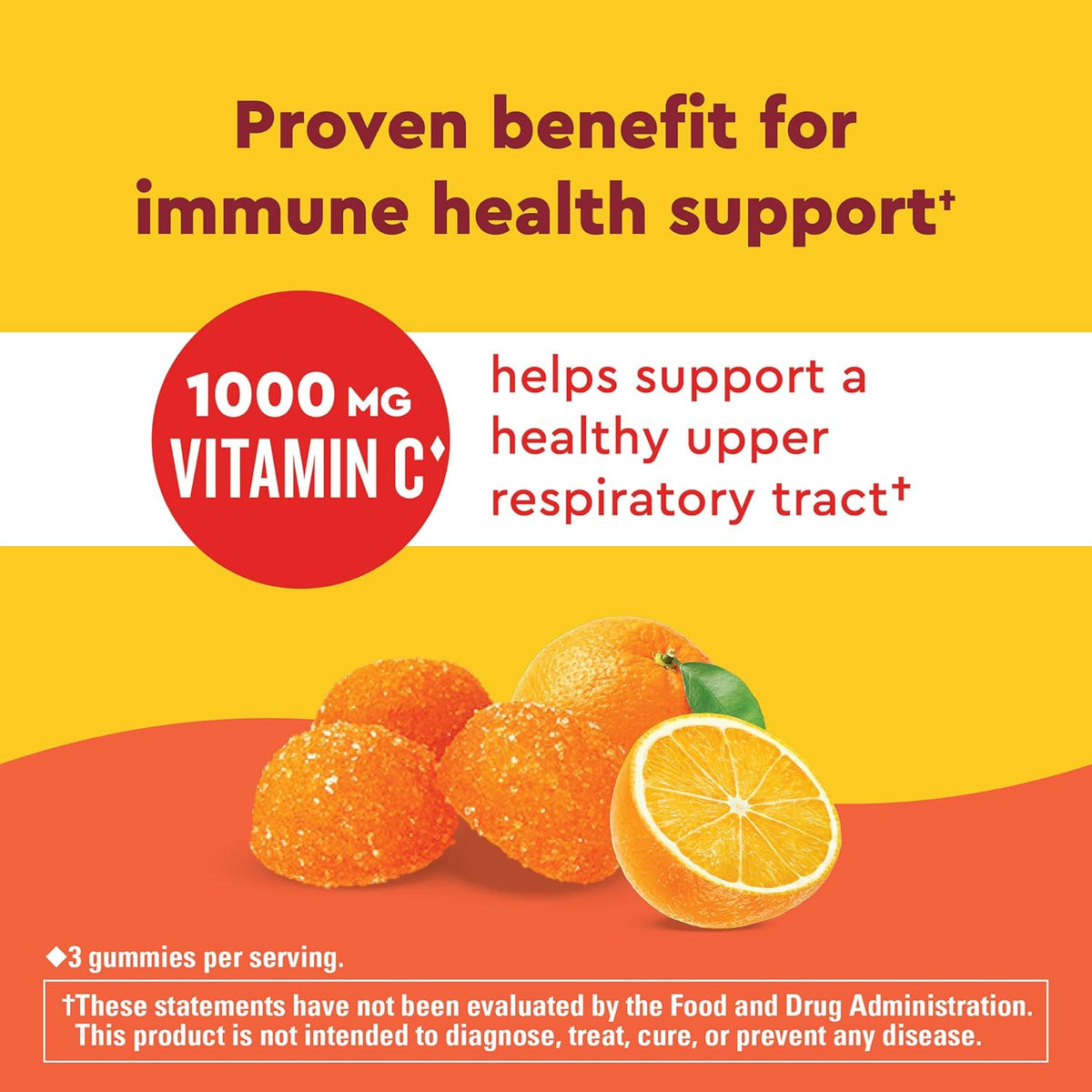 Nature Made Wellblends ImmuneMAX Gummies, Vitamin C, Zinc, and Vitamin D3, Immune Support Supplement, 42 Tangerine Flavour Gummies - görsel 3
