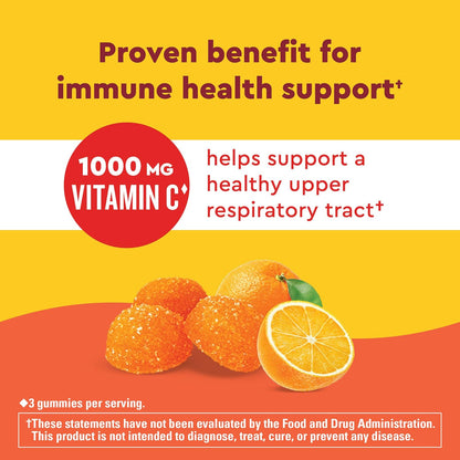 Nature Made Wellblends ImmuneMAX Gummies, Vitamin C, Zinc, and Vitamin D3, Immune Support Supplement, 42 Tangerine Flavour Gummies