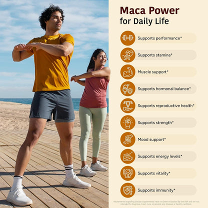 Peruvian Maca Root Capsules 150 Capsules - Powerful Maca Blend of Yellow, Red & Black Maca with Black Pepper