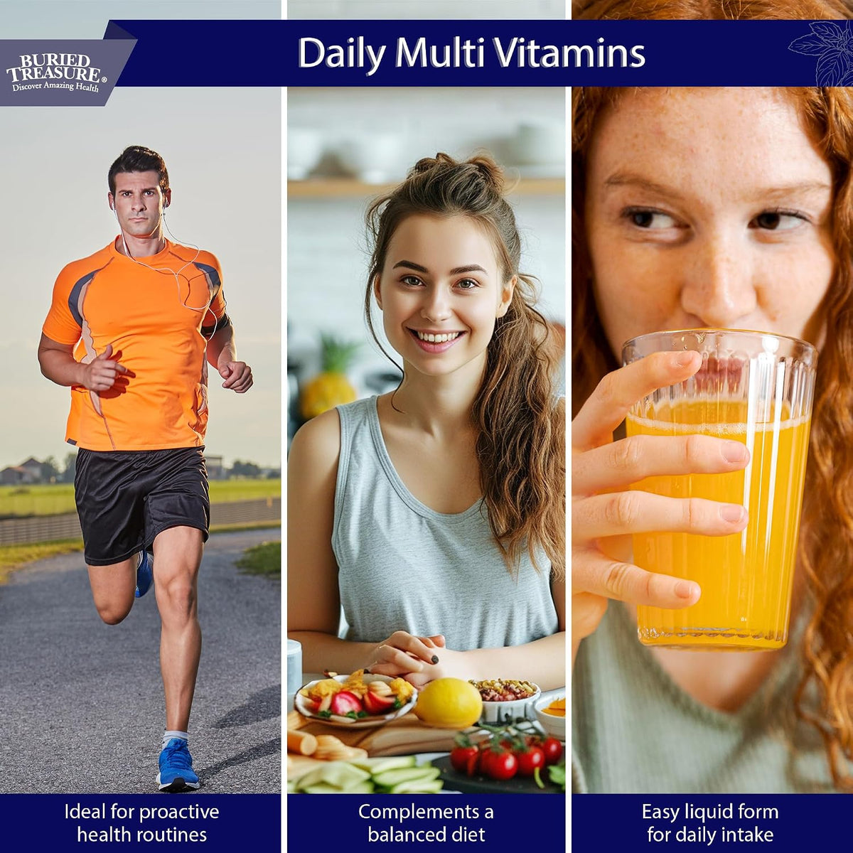 Buried Treasure Daily Nutrition Liquid Multivitamin and Mineral Supplement with Trace Minerals and Superfoods - görsel 8