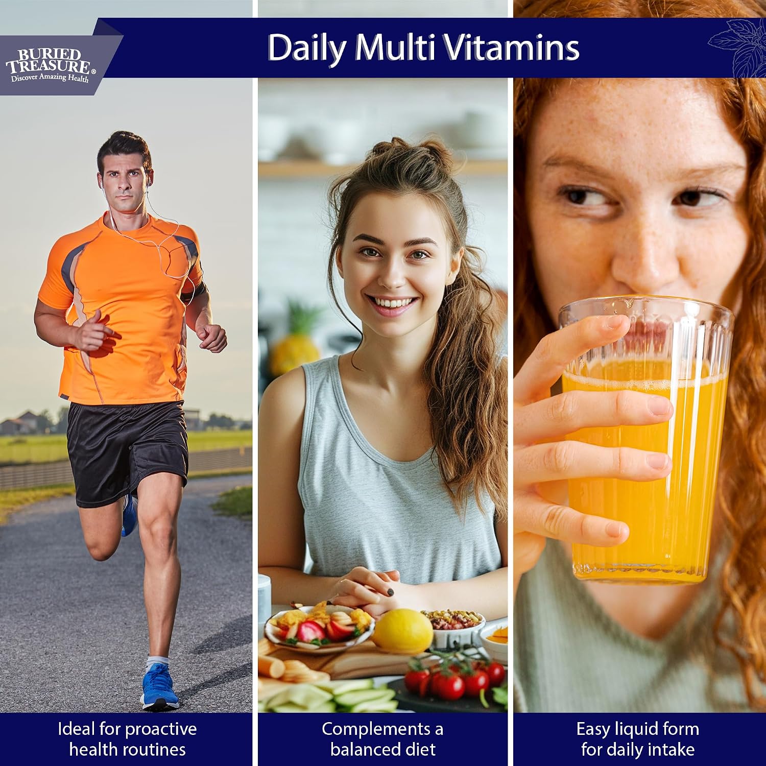 Buried Treasure Daily Nutrition Liquid Multivitamin and Mineral Supplement with Trace Minerals and Superfoods - görsel 8