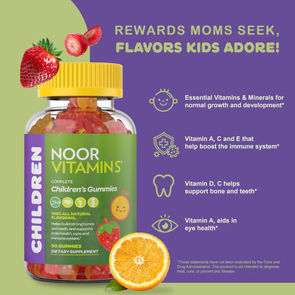 Noor Vitamins Halal Kids Multivitamin Gummies - 90 Gummies